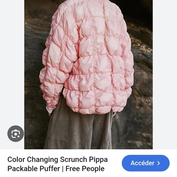 Free People Blush Pink Puffer Jacket - Picture 2 of 6